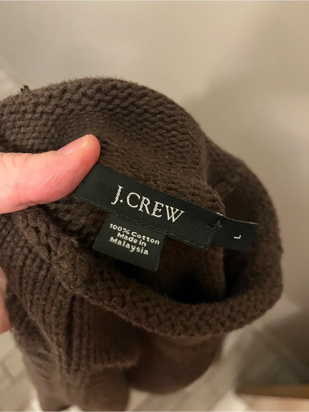 J. Crew Men's Chocolate Brown vintage rollneck Sweater